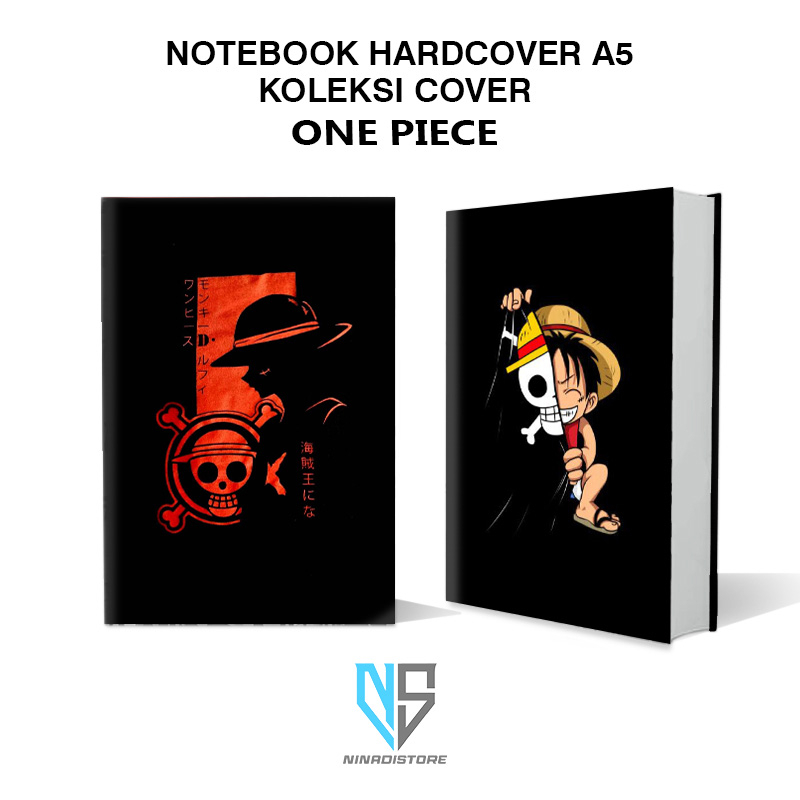 

Buku Ukuran a5 Pocket Book/Notebook Hardcover A5 isi polos dan garis Gambar cover one piece