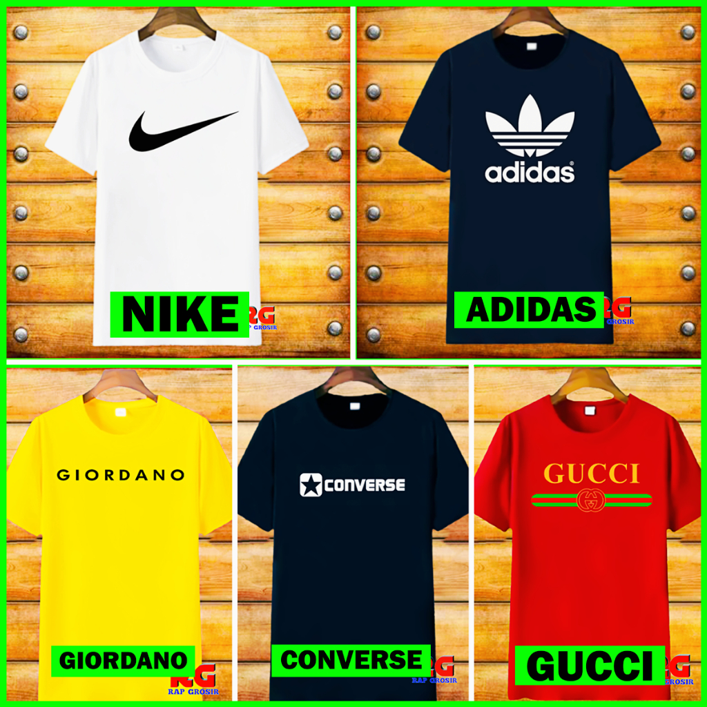 Baju Kaos Nike - Atasan T-shirt Oblong Wanita Pria - Pakaian Anak Perempuan Laki Laki Cewek Cowok Di