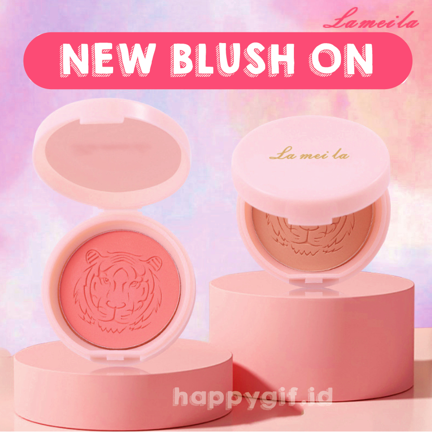 LAMEILA Tiger Blush On Free Kuas Palette Matte Anti Air Tahan Lama LA221 5186