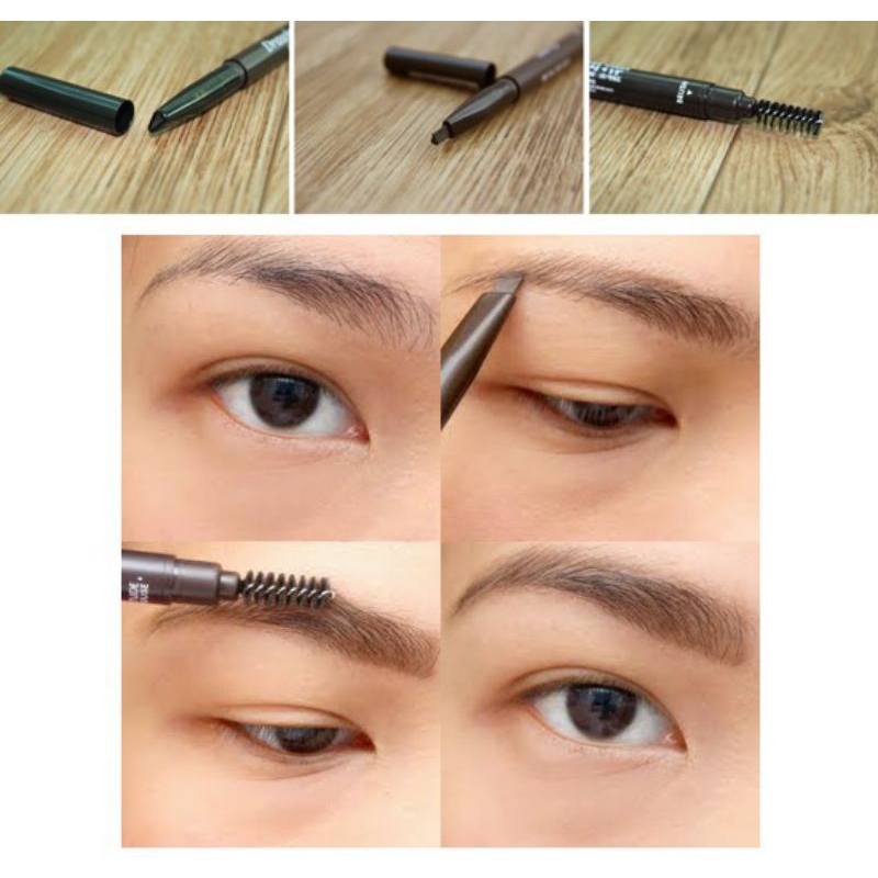 Lameila Pensil Alis Eyebrow Stick Putar 2 in 1