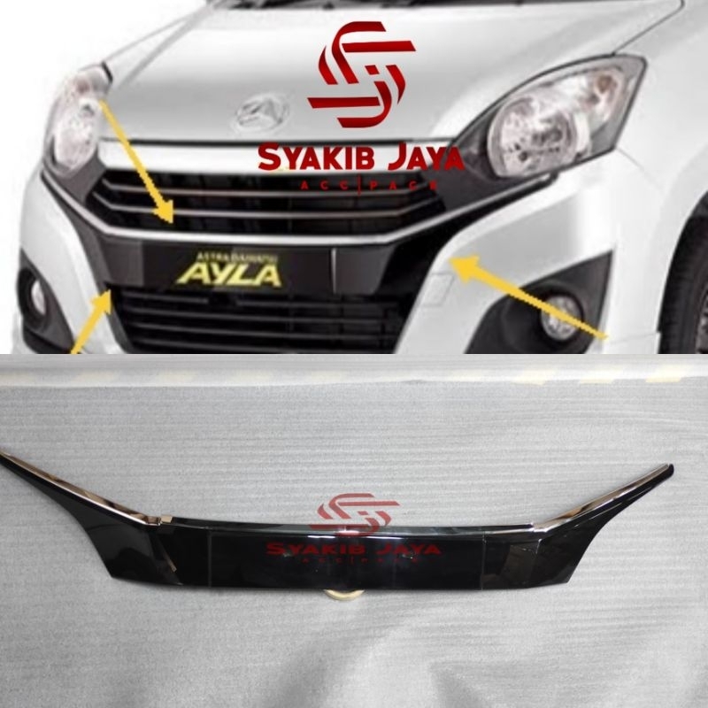 LIST GRILL DEPAN CHROME NEW AYLA 2019
