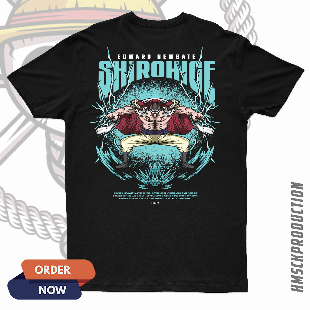 KAOS SHIROHIGE / BAJU DISTRO PRIA / T-SHIRT DISTRO ANIME ONE PIECE INDONESIA