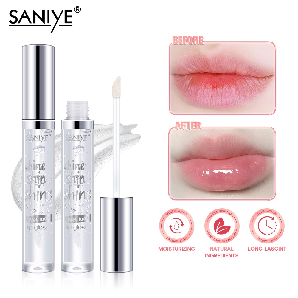 SANIYE (BPOM) Lip Serum Lip Oil Moisturizer Lipgloss Bening Transparan Pelembab Bibir L1174