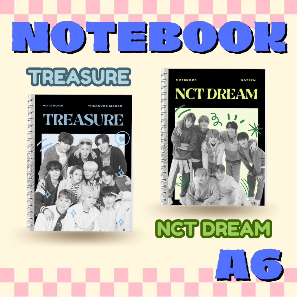 NOTEBOOK A6 KPOP NCT DREAM TREASURE BLACKPINK ENHYPEN / BUKU TULIS / CATATAN / JURNAL / AGENDA
