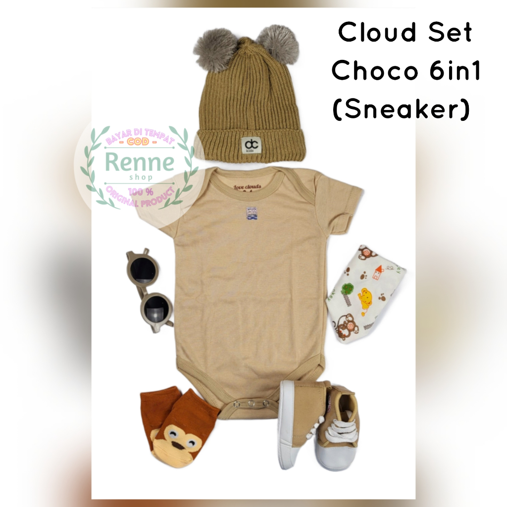 [ RENNE_SHOP ] COD - SET BAJU BAYI / KADO BAYI / BAJU BAYI / KADO ULANG TAHUN / NEW BORN / GIFT / KADO LUCU (CLOUD SET)