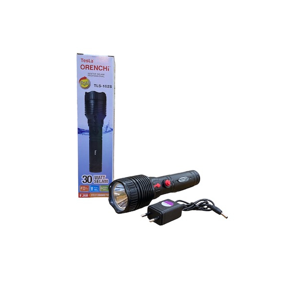 Tesla Senter Tangan Selam Nyelam 30 Watt TLS-102S Diving 30W LED Super Terang Tahan 8 Jam Rechargeable