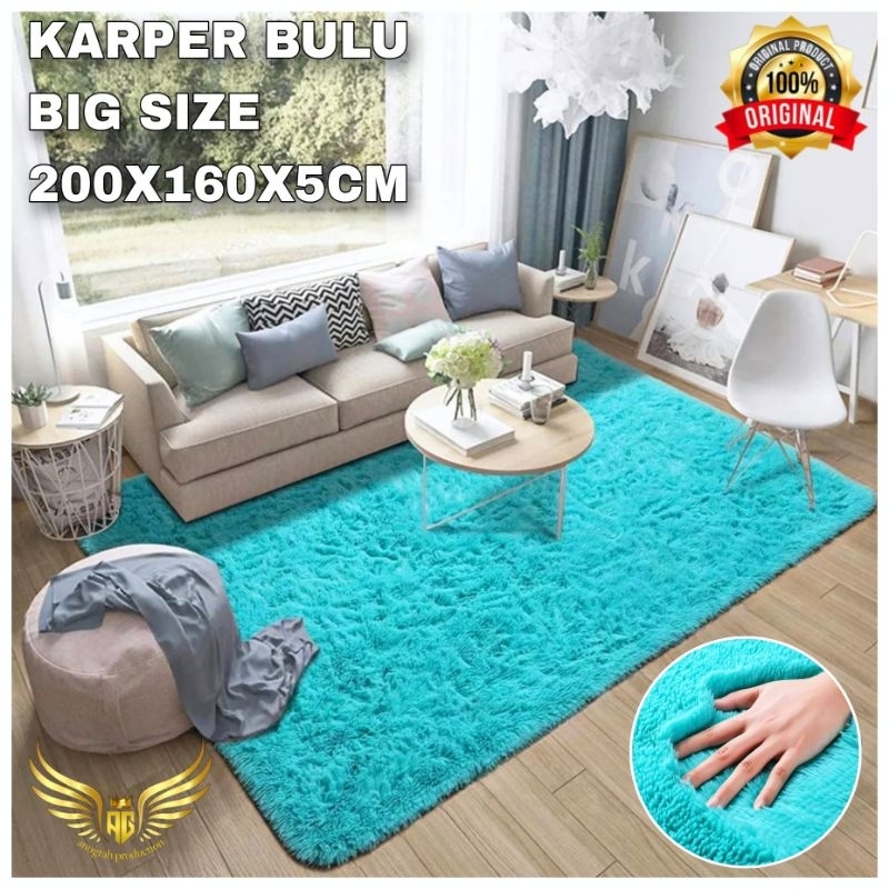 Karpet bulu ukuran besar 200x160x5cm