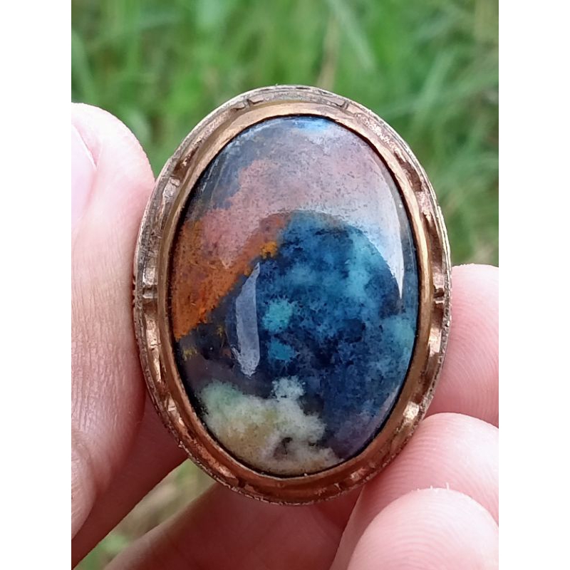 ✅ Natural Bacan Kembang / Bacan Pancawarna ( Batu Akik asli Ternate - bukan obi giok fire opal kalim