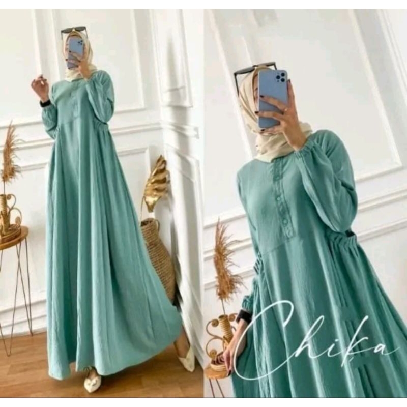 Gamis chika.Cringkle air flow