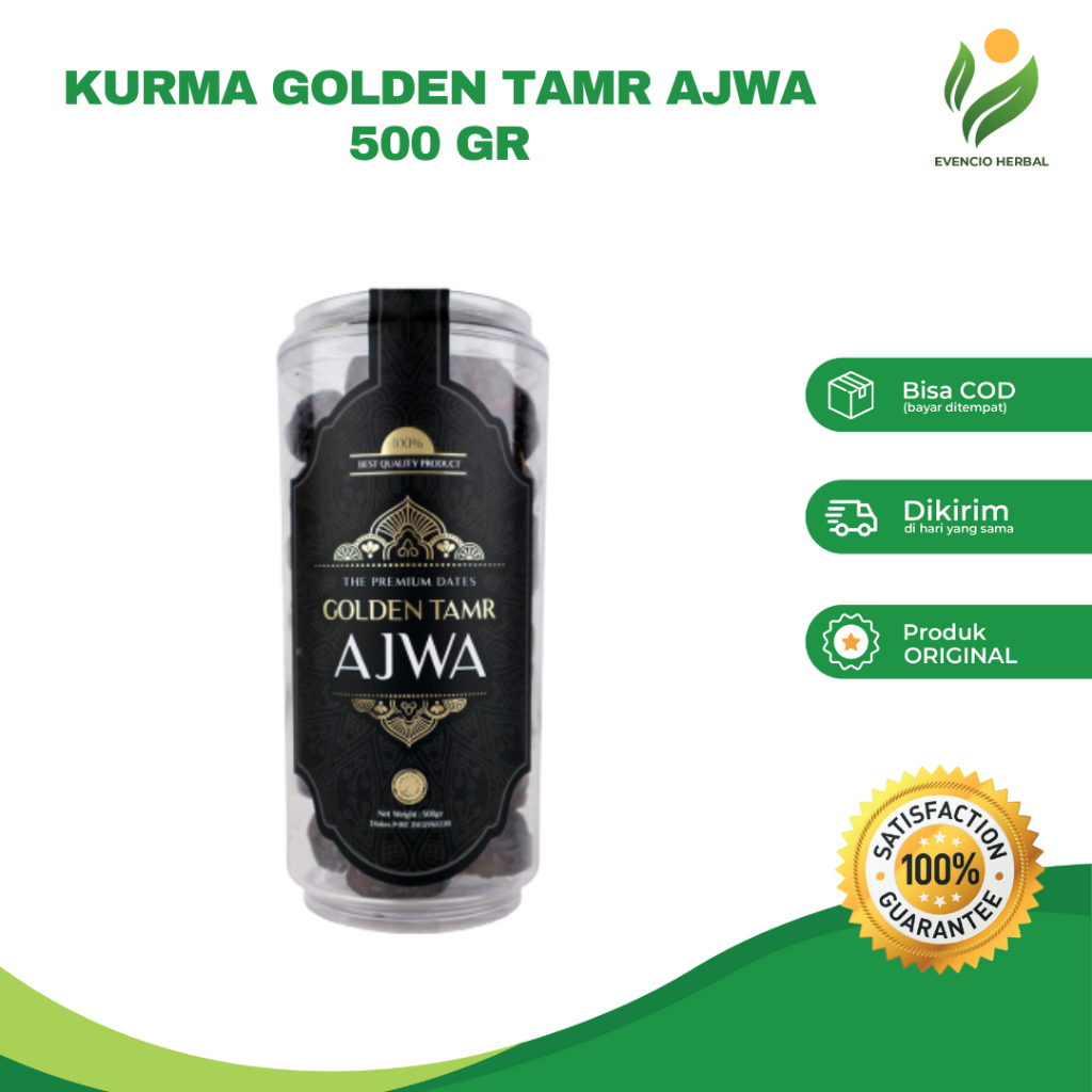 

Kurma Ajwa 500gr - Golden Tamr