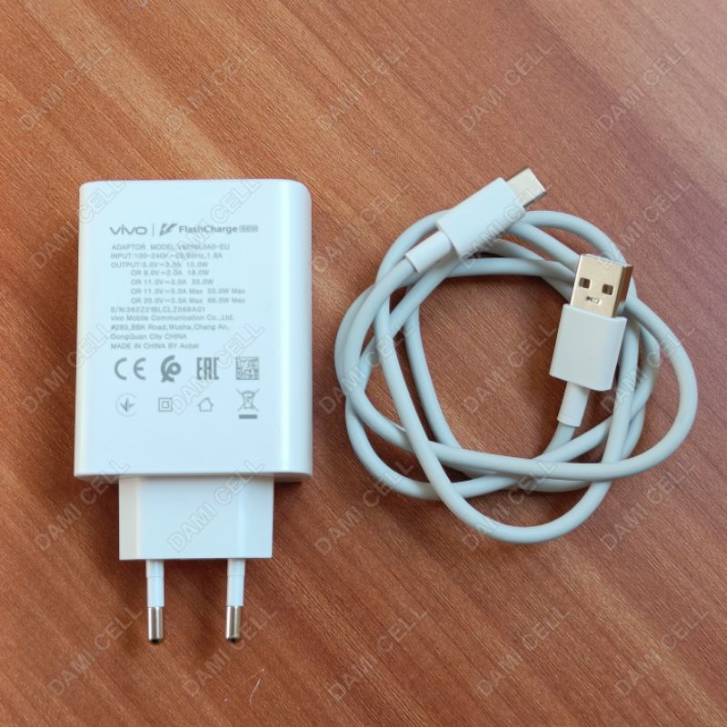 Charger Vivo USB Type C Flash Charge 66W Original 100%