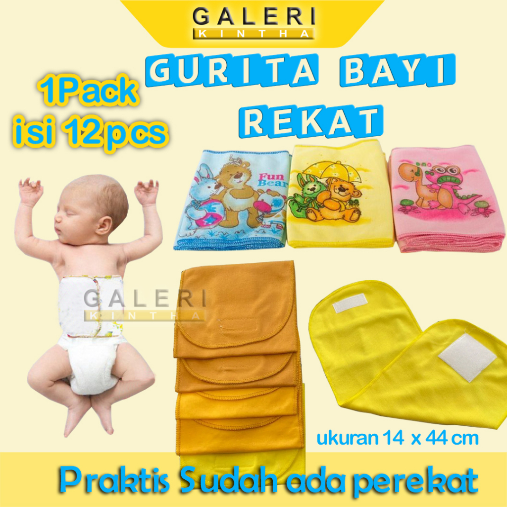 12 Pcs Gurita Bayi Perekat Instan Rekat Newborn Baru Lahir