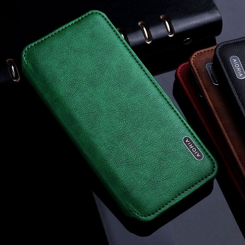 SAMSUNG A34 5G / A54 5G CASE LEATHER FLIP CASE AIORIA LEATHER FLIP COVER SILIKON TPU SOFTCASE