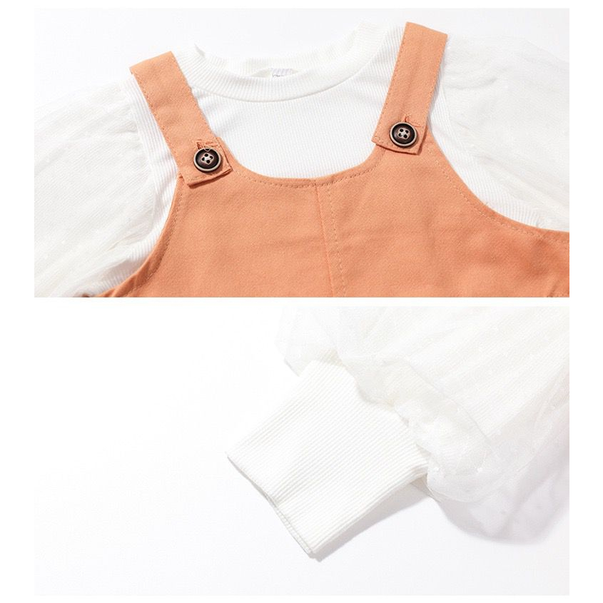 Atasan+Overall Dress Anak Perempuan Fashion Import Motif Saku Tali Serut