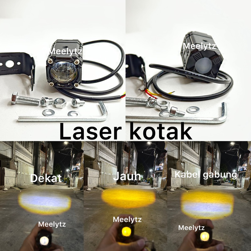 LAMPU TEMBAK LED LASER KOTAK MINI KOTAK WATERPROOF
