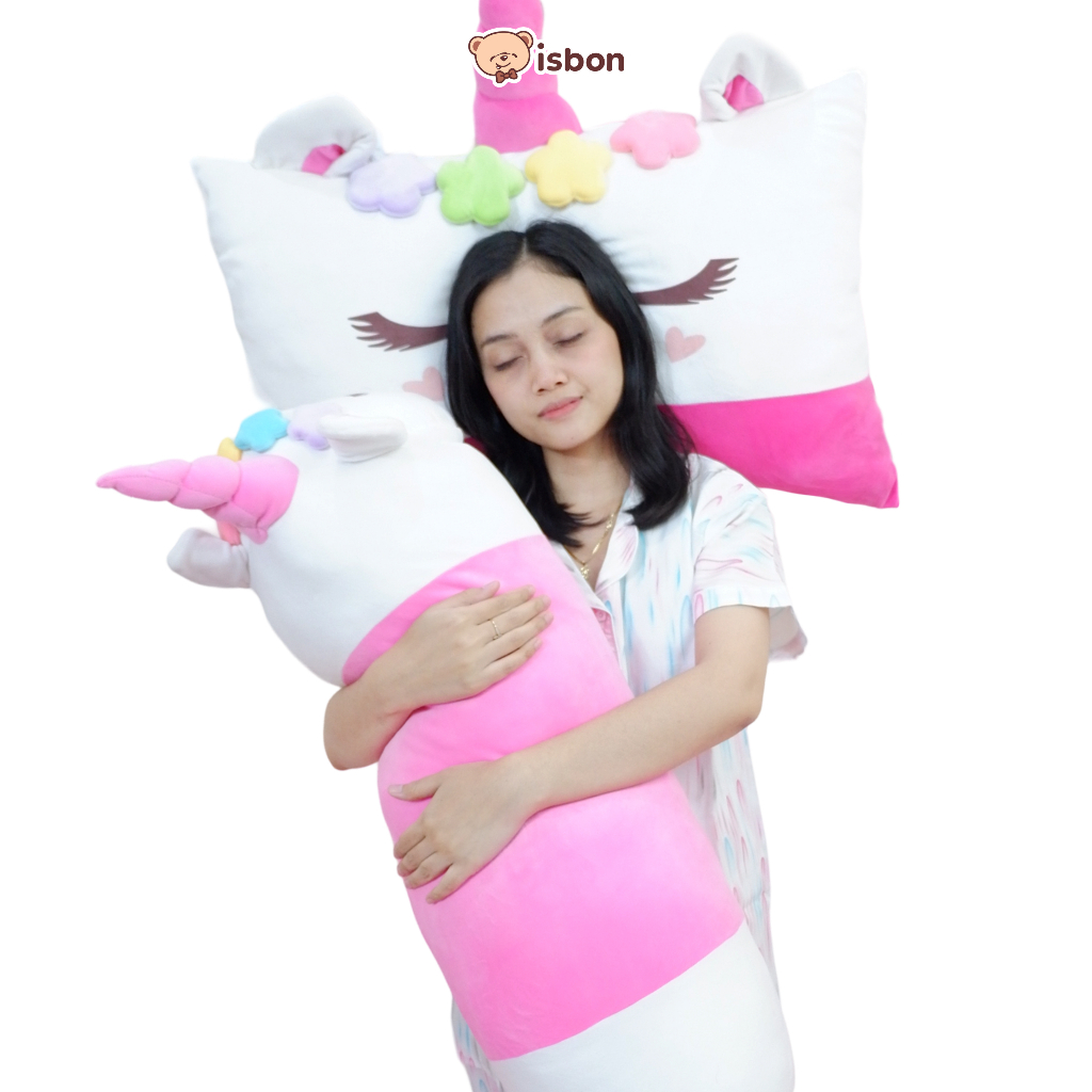 Bantal tidur unicorn kuda pony Jumbo ISTANA BONEKA dakron premium polyester dewasa super halus nyaman untuk tidur yunicorn