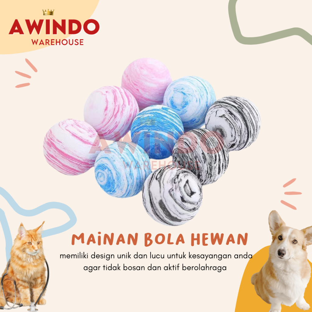 BOLA GALAXY - Mainan Kucing Gigit Bola Galaxy Interaktif Cat Chaser Toy