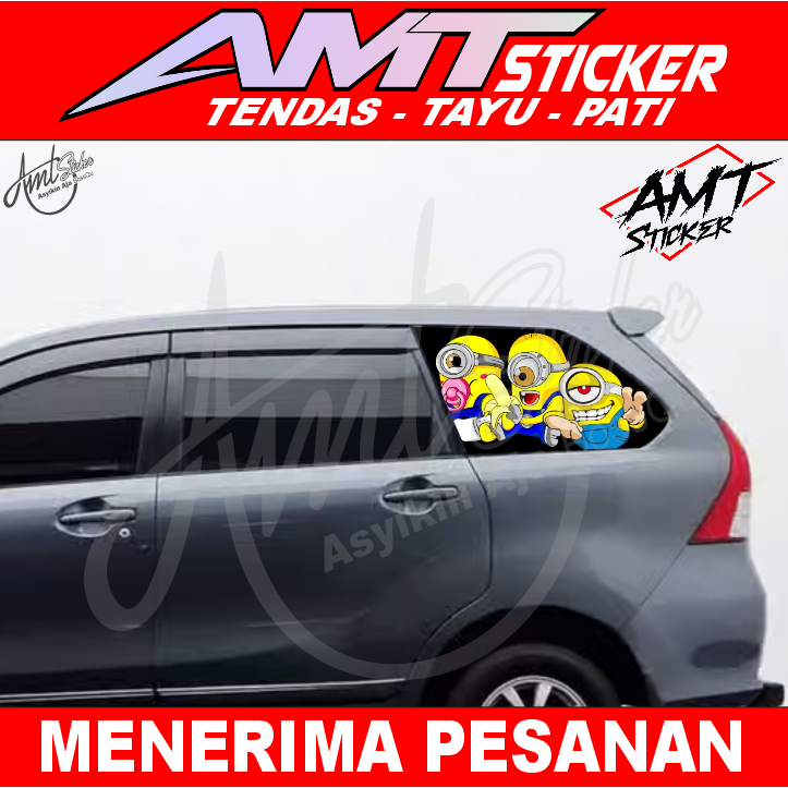 Stiker One Way Kaca Samping Belakang Mobil Avanza All New 2012 - Bisa Custom/Request