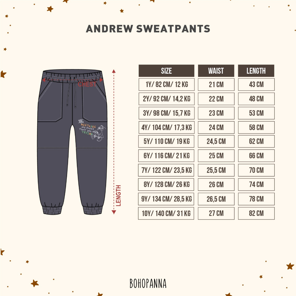 Bohopanna - Andrew Sweatpants / Celana Panjang Anak Laki-Laki