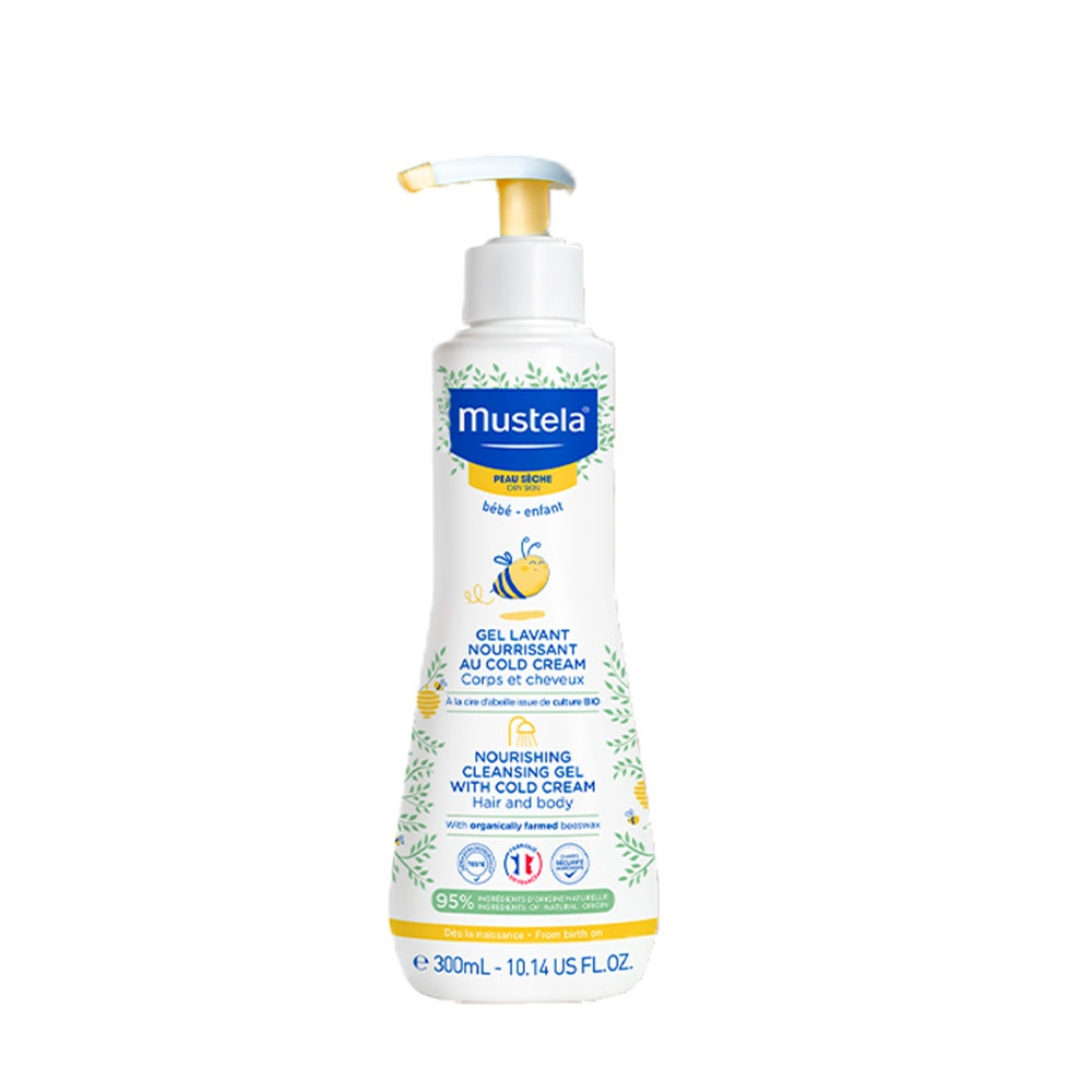 Mustela Nourishing Cleansing Gel with Cold Cream 300 ml - Sabun Mandi Bayi Kulit Kering