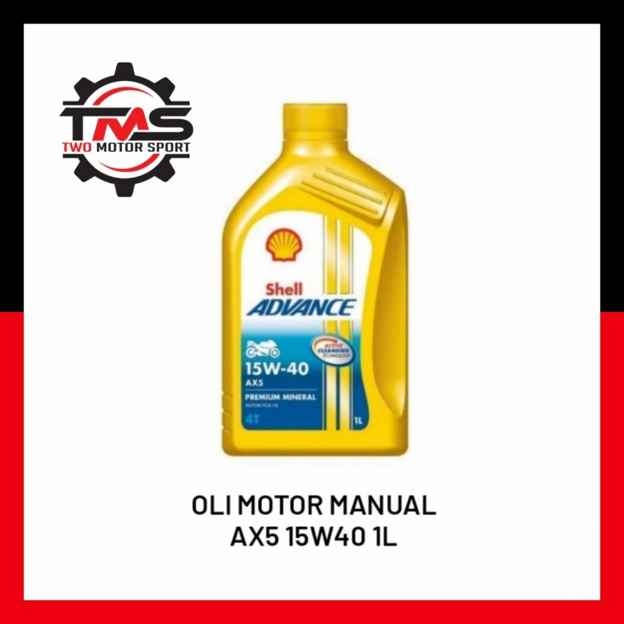 OLI SHELL AX5 1L MOTOR VIXION CBR NINJA AX5 15W40 MANUAL 100%ORI SHELL