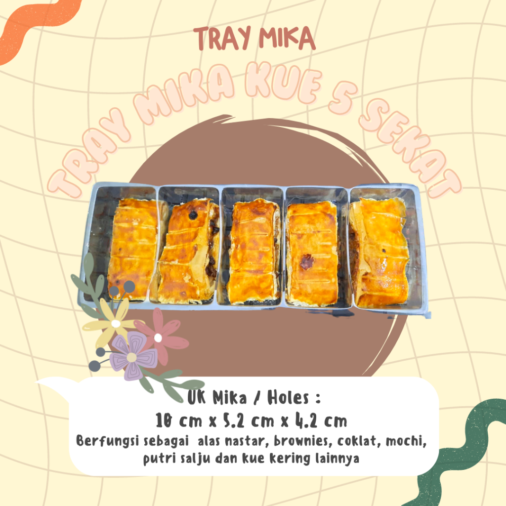 

25 PCS MIKA BOLU 5 HOLE PLASTIK MIKA TEMPAT PENYIMPANAN KUE KERING
