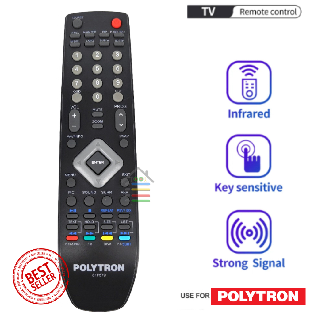 remote polytron LCD LED TV 81f579