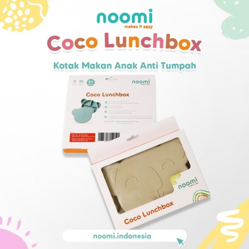 Noomi Coco Lunchbox Silicone Kids Koala - Nomi Luch Box Anak Bayi - Piring Mangkok Tempat Wadah Makan Anak Baby Silikon