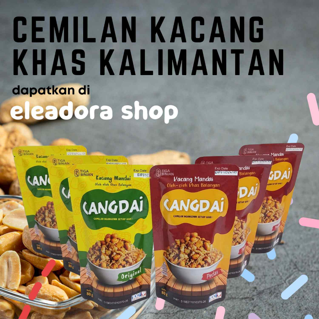 

Kacang Cangdai Merk Tiga Binian - Kacang Mandai Khas Balangan Kalimantan Selatan