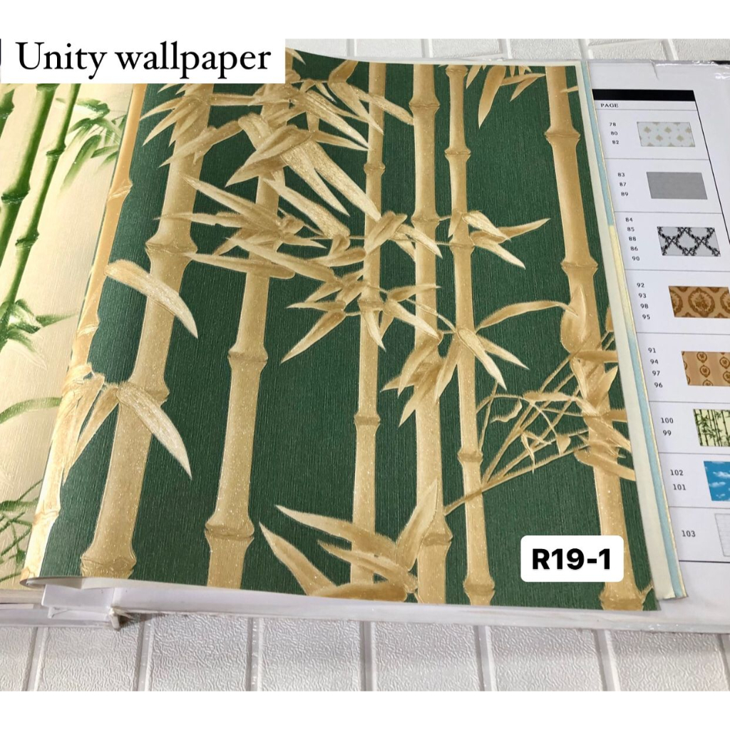 WALLPAPER DINDING MOTIF BAMBU HIJAU FAVORITA