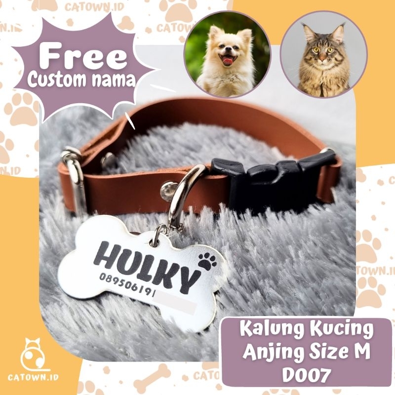 MediumD007-Kalung Anjing Ukuran Sedang Custom Nama Gratis Tulis Nama Kalung Kucing Ukuran Jumbo Maincoon Custom Ukuran Besar Harness Anjing Doggie Ukuran Medium catown.id