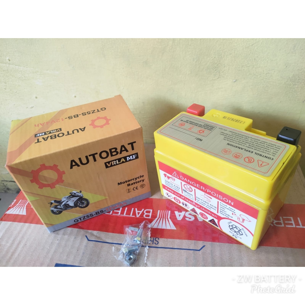 AKI MOTOR VARIO 110, SCOOPY, GENIO, KHARISMA, XEON, FINO, X-RIDE GTZ5S UNIBAT 4,5 AH