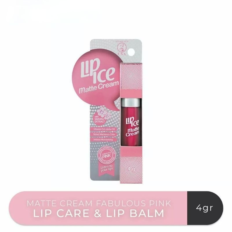 Lip Ice Matte Cream Fabulous Pink 4gr