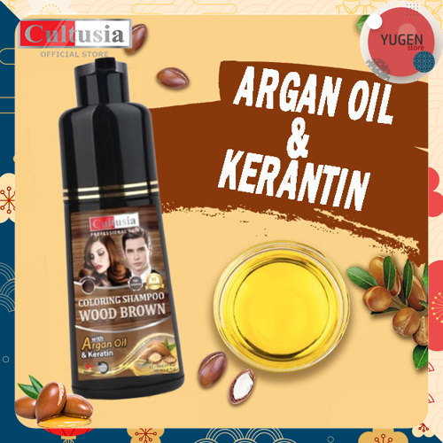 Shampoo Original Brown Cultusia Semir Rambut Coklat Sampo Tutup Uban