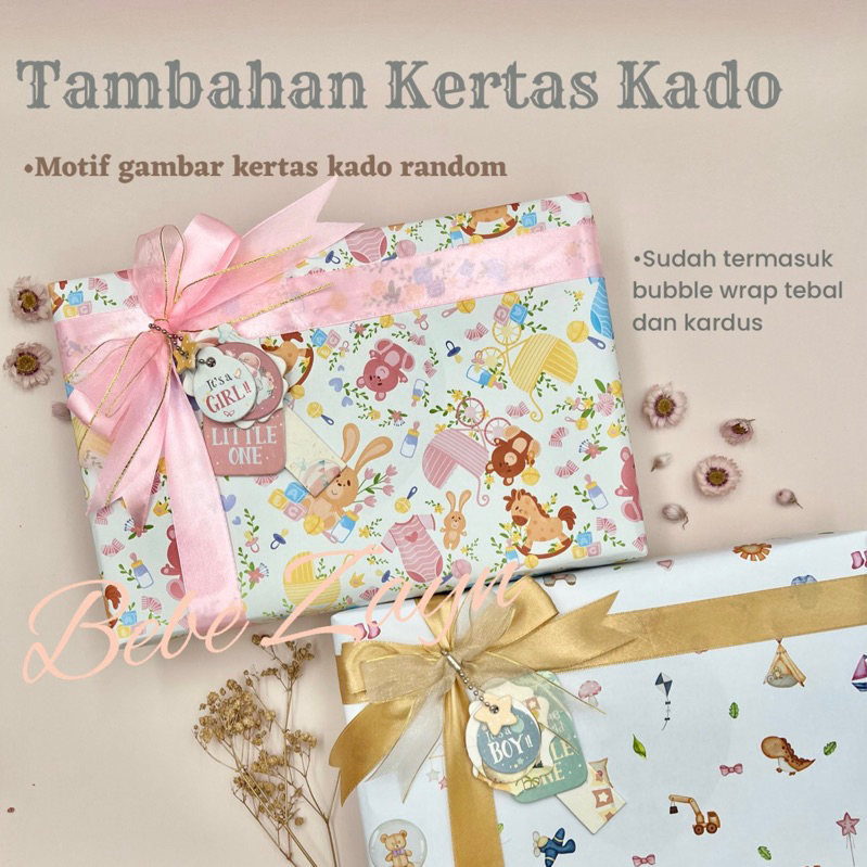 { Bebe Zayn Hampers } Tambah kertas kado tema baby