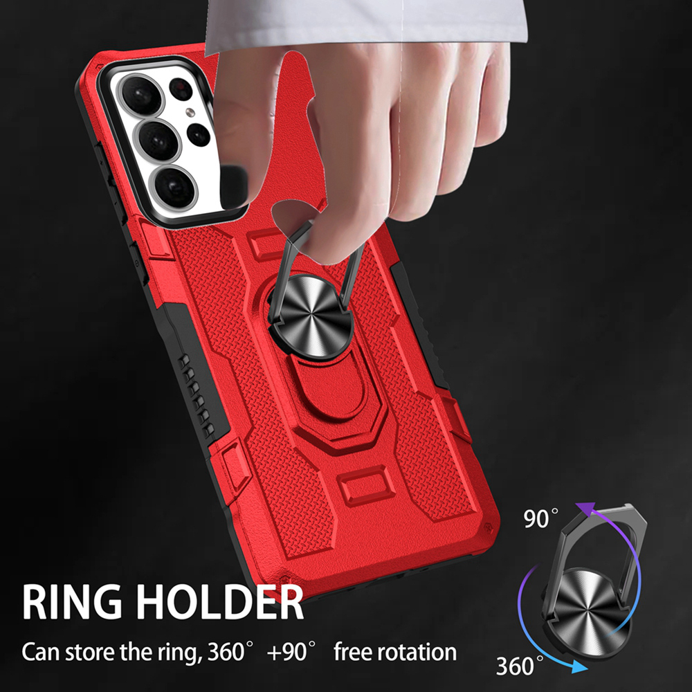 Case Armor SAMSUNG GALAXY S22 ULTRA Iring Cincin Magnetic Kesing Hp Protect kamera Premium Hard Case Standing Robot Pelindung Kamera