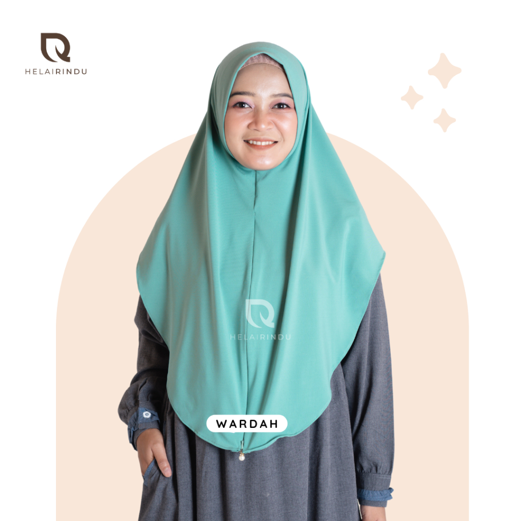 𝐇𝐄𝐋𝐀𝐈𝐑𝐈𝐍𝐃𝐔 - Hijab Instan Nawra Kerudung Nonpad Sleting Royal Jersey Premium