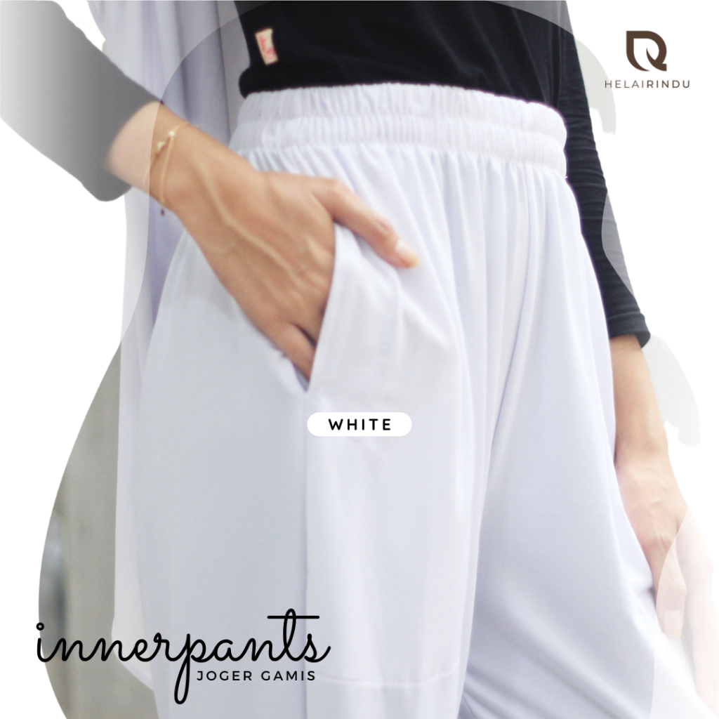 𝐇𝐄𝐋𝐀𝐈𝐑𝐈𝐍𝐃𝐔 - Celana Wanita Putih Haji dan Umroh Celamis Kekinian White Jogger Pants