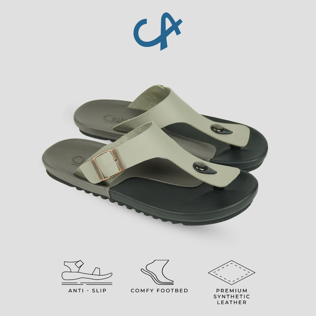 Sandal Pria Dewasa Kasual Santai Anti Slip Sendal Distro Cowok Men Flipflops - Cloka Klopp