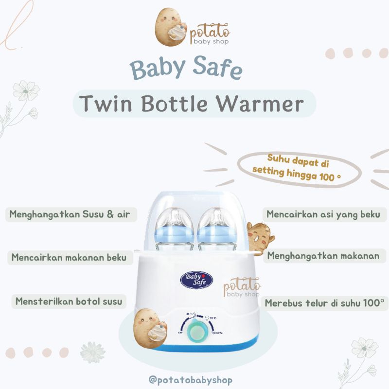 Baby Safe Twin Bottle Warmer - Penghangat Botol - Babysafe