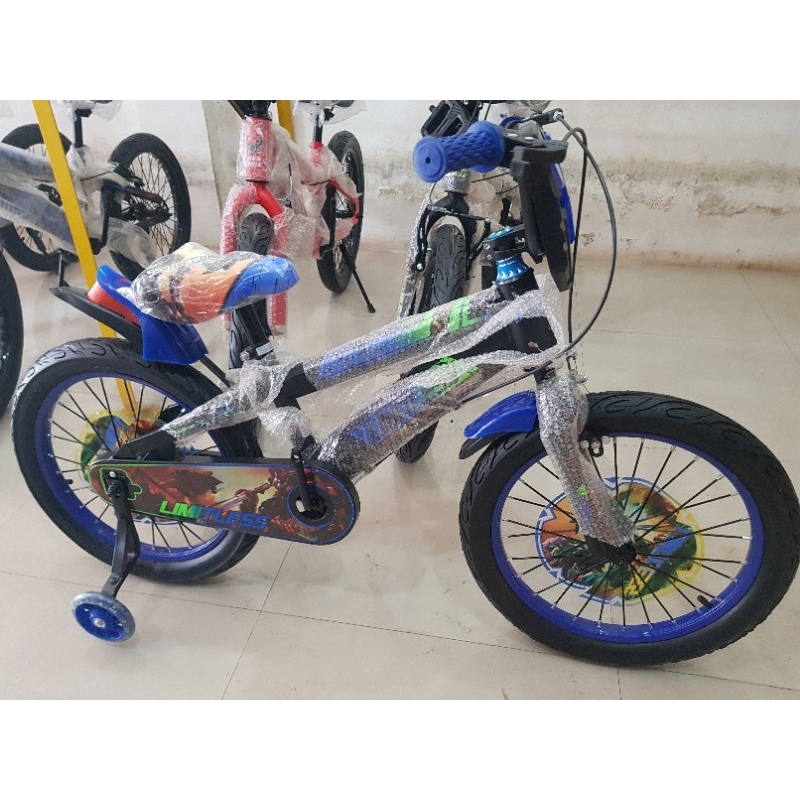 Sepeda Anak Sepeda BMX 18 inch LIMITLESS ( BAN JUMBO ) ( Biru / Blue )