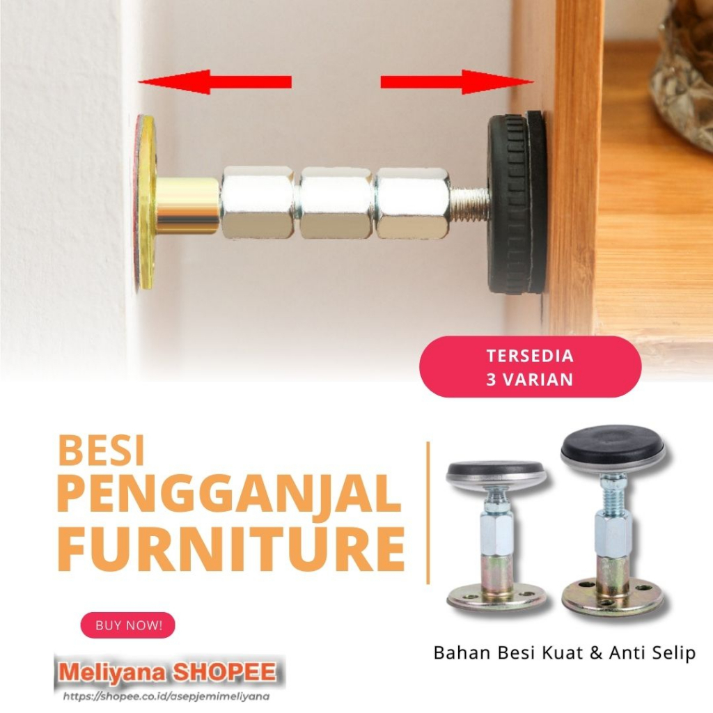 ORIGINAL Baut Stopper Bantalan Penahan Furnitur Kulkas Lemari