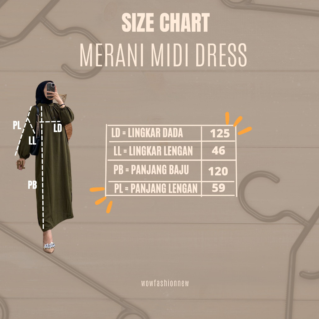 WOW-Merani Midi Dress Crinkle Airflow / Dress Panjang / Midi Dress Jumbo / Pakaian Muslim