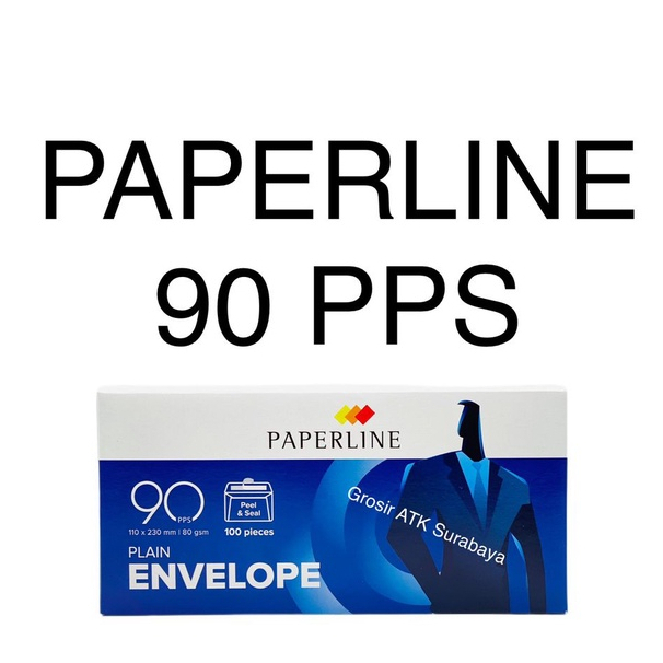 

( DAPAT 1 PAK ) Amplop Paperline Putih Polos 90 PPS Cabinet Dengan Lem / Seal Pengaman Bagus Berkualitas