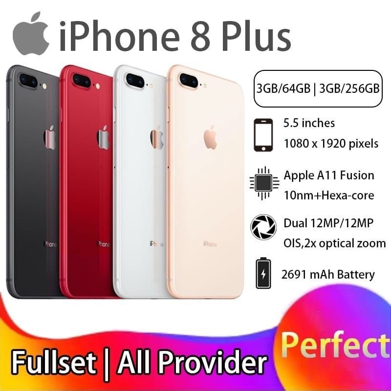 iP 8 / 8 Plus 256GB 64GB Second Mulus Original Fullset