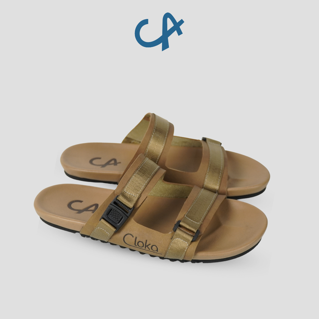 Sandal Pria Slide Distro Casual Anti Slip Slipper Sendal Cowok Dewasa Selop Ringan Kekinian - Cloka Hummels