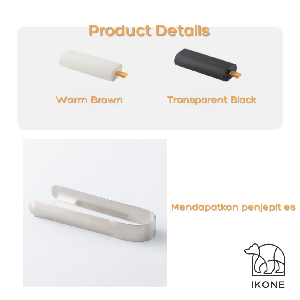 【IKONE】CUBE Es Batu Stainleess Steel Cube Food Grade Dapat Capit Ice Cube Reusable Ice Cube Pendingin Non Cair SUS304 Es batu Anti Cair