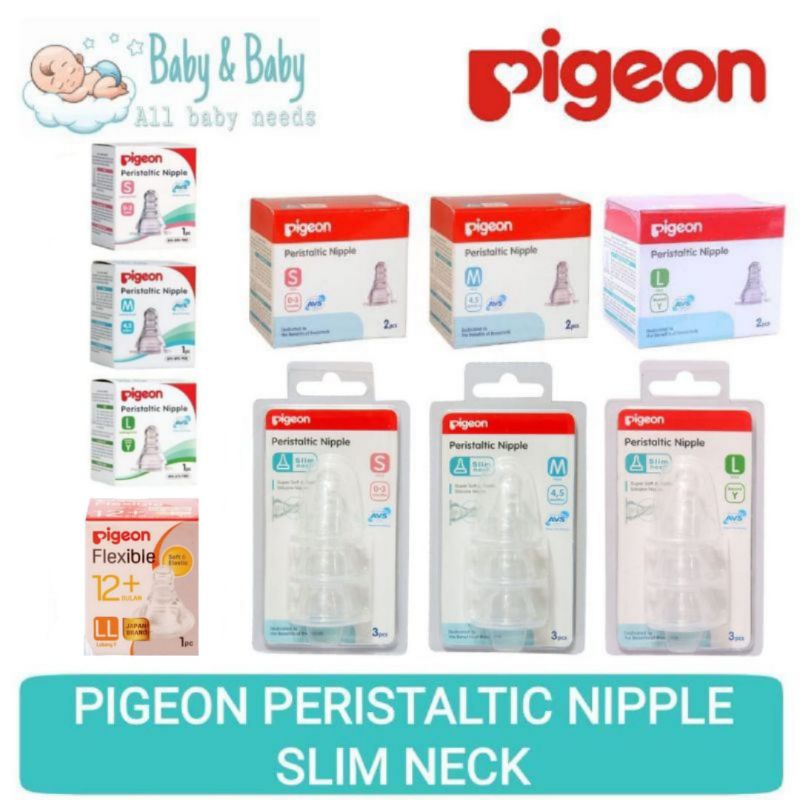 PIGEON Nipple Peristaltic Slim Neck  - Dot Bayi