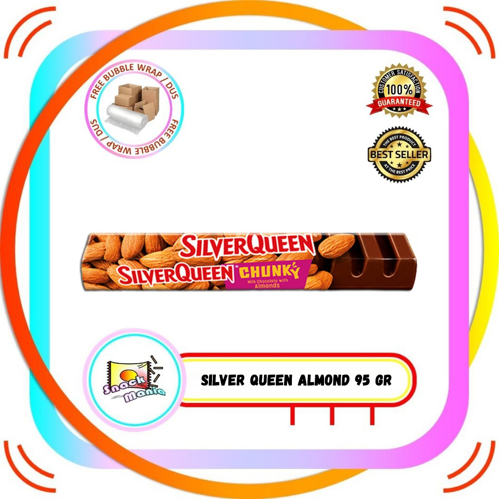 

Silver Queen Silverqueen Chocolate Chunky Almond 95 gr Coklat Kacang
