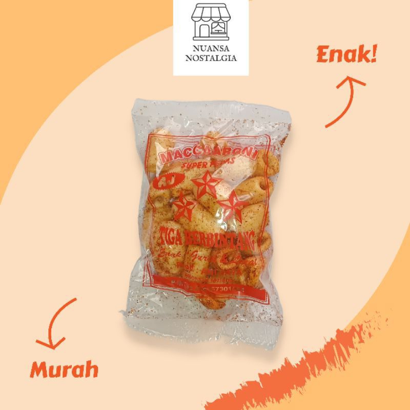 

[COD] Makaroni cap tiga bintang/berbintang besar per pack